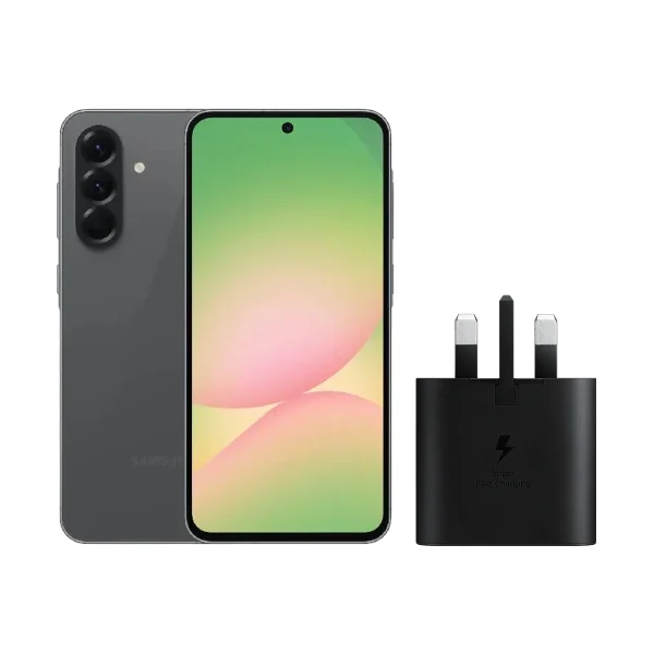 گوشی موبایل سامسونگ مدل Galaxy A56 حافظه 256 گیگابایت و رم 8 • ویتنام+شارژر سامسونگ 25 واتی مدل (سه شاخه‌ای)