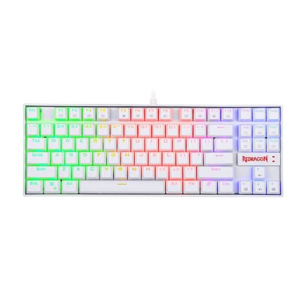 کیبورد باسیم گیمینگ ردراگون مدل KUMARA K552 RGB White