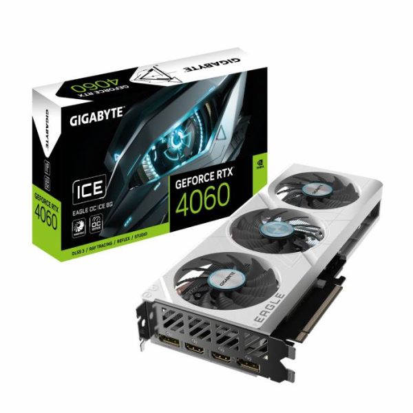 کارت گرافیک Gigabyte GeForce RTX 4060 EAGLE OC ICE 8G