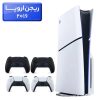 پلی استیشن 5 اسلیم ( PS5 Slim ) دیسک خور ریجن اروپا 2016 + دسته سفید + 2 دسته مشکی