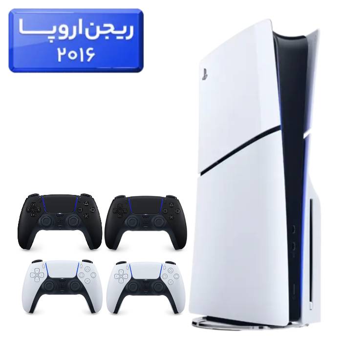 11-2025-04-28T154951.354 پلی استیشن 5 اسلیم ( PS5 Slim ) دیسک خور ریجن اروپا 2016 + دسته سفید + 2 دسته مشکی - تصویر 1