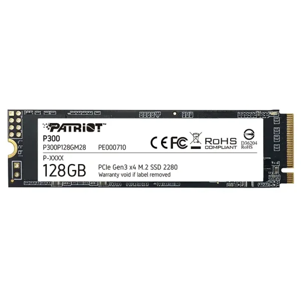 SSD اینترنال پاتریوت مدل P300 NVME با ظرفیت 128 گیگابایت