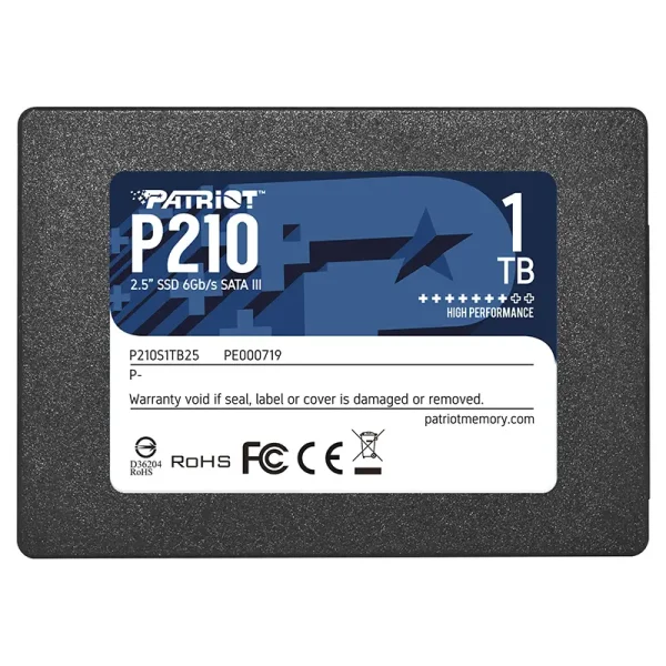 SSD اینترنال پاتریوت 1TB P210 SATA