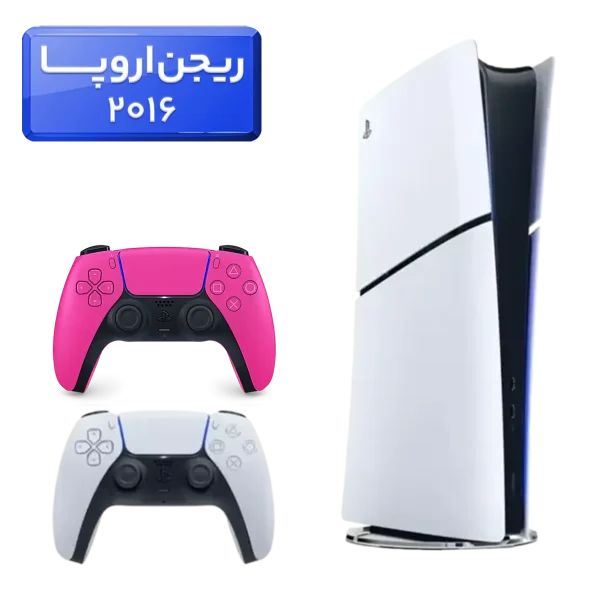 پلی استیشن 5 اسلیم ( PS5 Slim ) دیجیتال ریجن اروپا 2016 با یک دسته اضافه صورتی