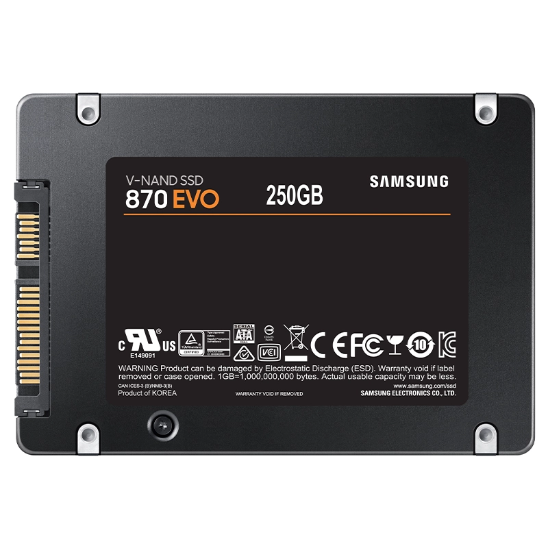 250-EVO-870-SATA SSD اینترنال سامسونگ مدل EVO 870 SATA با ظرفیت 250 گیگابایت - تصویر 1