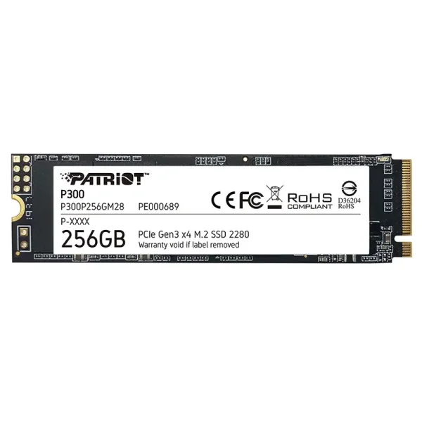 SSD اینترنال پاتریوت مدل P300 NVME با ظرفیت 256 گیگابایت