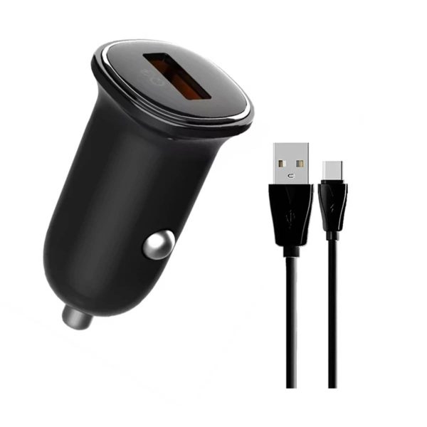شارژر فندکی الدینیو مدل C105 به همراه کابل USB-C