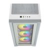 کیس گیم کورسیر مدل 4000X RGB TG White - تصویر 3