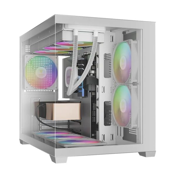 کیس گیمینگ گیم دیاس مدل AURA GC10M V2 WH ARGB