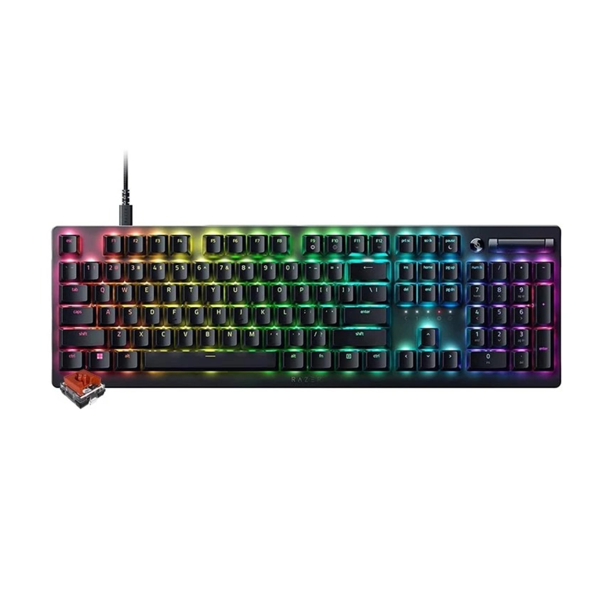 33-19-56 کیبورد باسیم گیمینگ ریزر مدل DeathStalker V2 RED SW - تصویر 1