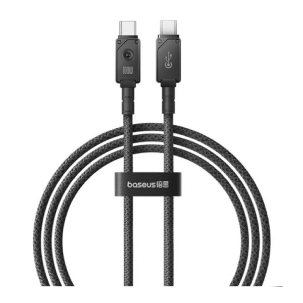 کابل تبدیل USB-C به USB-C باسئوس مدل Aramid Fiber Braiding 100W