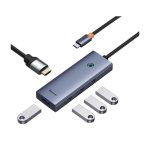 هاب 5 پورت USB-C بیسوس مدل UltraJoy Series HDMI-4K 30Hz Clarity BS-OH110