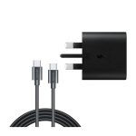 شارژر سامسونگ 25 واتی سه شاخه‌ای + کابل تبدیل اوی فست شارژ مدل CL-165T 60W