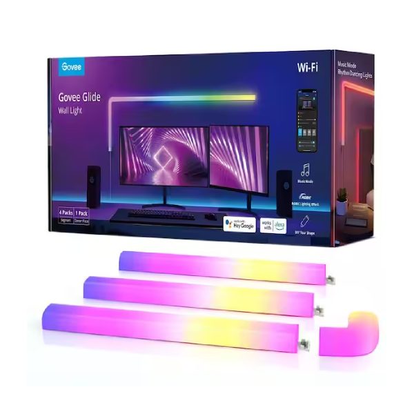 چراغ دیواری هوشمند گووی 1+6 تیکه مدل Glide H6062