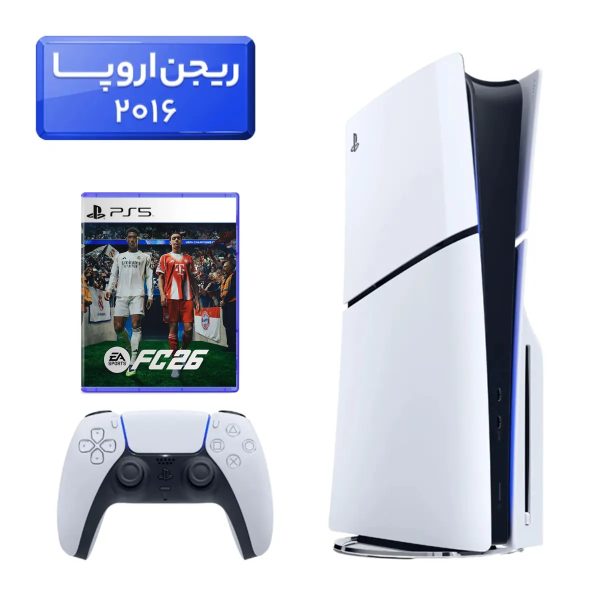 پلی استیشن 5 اسلیم ( PS5 Slim ) دیسک خور ریجن اروپا 2016 + بازی FC26