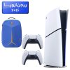 پلی استیشن 5 اسلیم ( PS5 Slim ) دیجیتال ریجن اروپا 2016 + کوله پشتی DeadSkull آبی + دسته سفید