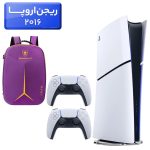 پلی استیشن 5 اسلیم ( PS5 Slim ) دیجیتال ریجن اروپا 2016 + کوله پشتی DeadSkull بنفش  + دسته سفید