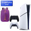 پلی استیشن 5 اسلیم ( PS5 Slim ) دیجیتال ریجن اروپا 2016 + کوله پشتی DeadSkull بنفش  + دسته مشکی