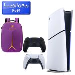 پلی استیشن 5 اسلیم ( PS5 Slim ) دیجیتال ریجن اروپا 2016 + کوله پشتی DeadSkull بنفش  + دسته مشکی