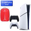پلی استیشن 5 اسلیم ( PS5 Slim ) دیجیتال ریجن اروپا 2016 + کوله پشتی DeadSkull قرمز  + دسته مشکی