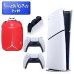 پلی استیشن 5 اسلیم ( PS5 Slim ) دیجیتال ریجن اروپا 2016 + کوله پشتی DeadSkull قرمز  + دسته سفید + استند شارژ