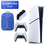 پلی استیشن 5 اسلیم ( PS5 Slim ) دیجیتال ریجن اروپا 2016 + کوله پشتی DeadSkull آبی + دسته سفید + استند شارژ