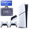 پلی استیشن 5 اسلیم ( PS5 Slim ) دیجیتال ریجن اروپا 2016 + کیف 3D NAKHL طوسی + دسته سفید + استند شارژ