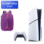 پلی استیشن 5 اسلیم ( PS5 Slim ) دیسک خور ریجن اروپا 2016 + کوله پشتی DeadSkull بنفش