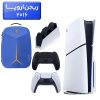 پلی استیشن 5 اسلیم ( PS5 Slim ) دیسک خور ریجن اروپا 2016 + کوله پشتی DeadSkull آبی + دسته مشکی + استند شارژ