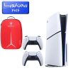 پلی استیشن 5 اسلیم ( PS5 Slim ) دیسک خور ریجن اروپا 2016 + کوله پشتی DeadSkull قرمز + دسته سفید