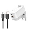 شارژر دیواری 36 وات دو پورت بودی مدل M8J030TE + کابل تبدیل USB به USB-C ارلدام فست شارژ مدل EC-183C