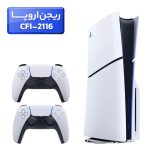 پلی استیشن 5 اسلیم ( PS5 Slim ) دیسک خور ریجن اروپا CFI-2116 + دسته سفید