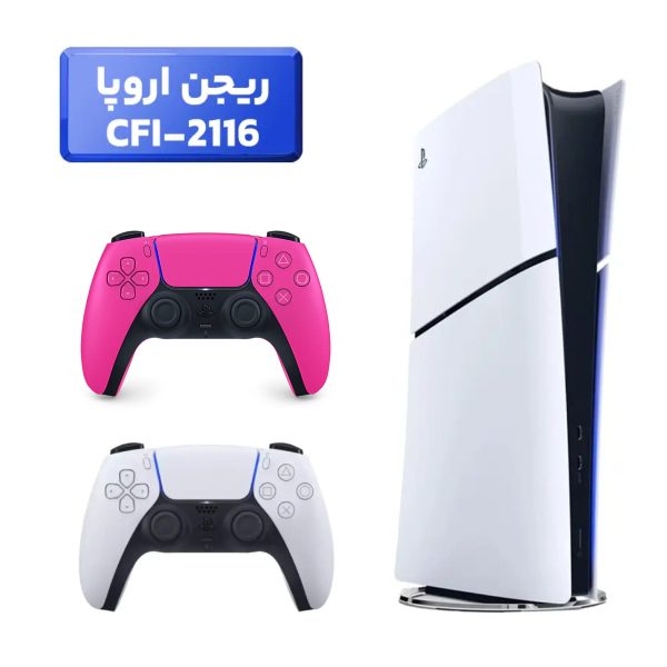 پلی استیشن 5 اسلیم ( PS5 Slim ) دیجیتال ریجن اروپا CFI-2116 + دسته صورتی