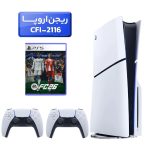 پلی استیشن 5 اسلیم ( PS5 Slim ) دیسک خور ریجن اروپا CFI-2116 + بازی fc26 + دسته سفید