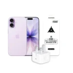 گوشی موبایل اپل مدل iPhone 17 حافظه 256 گیگابایت و رم 8 (CH/A – Not Active) +گلس full transparent سری آنتی استاتیک اورجینال+شارژر
