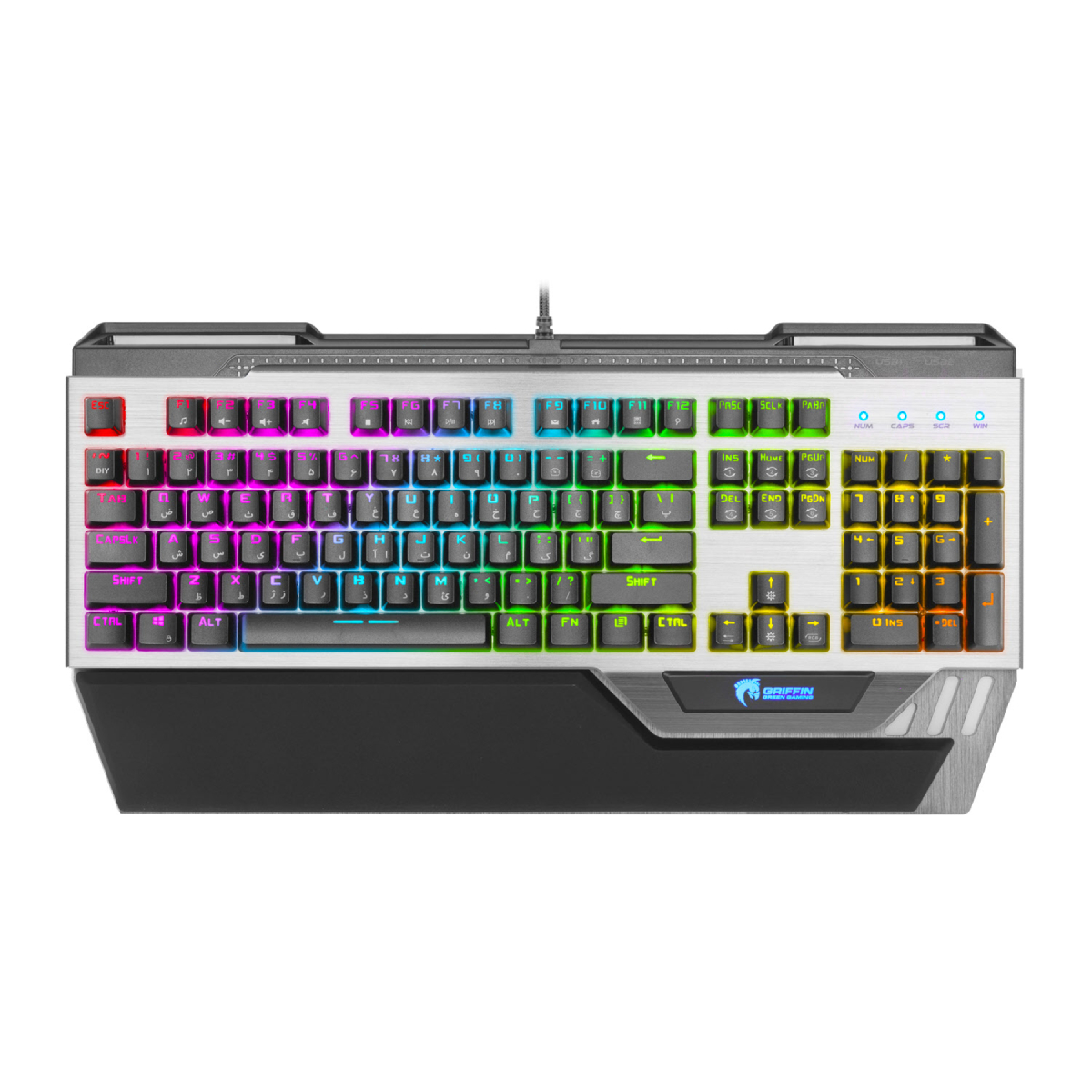 33-27-3-3 کیبورد باسیم گیمینگ گرین مدل GK803-RGB - تصویر 1