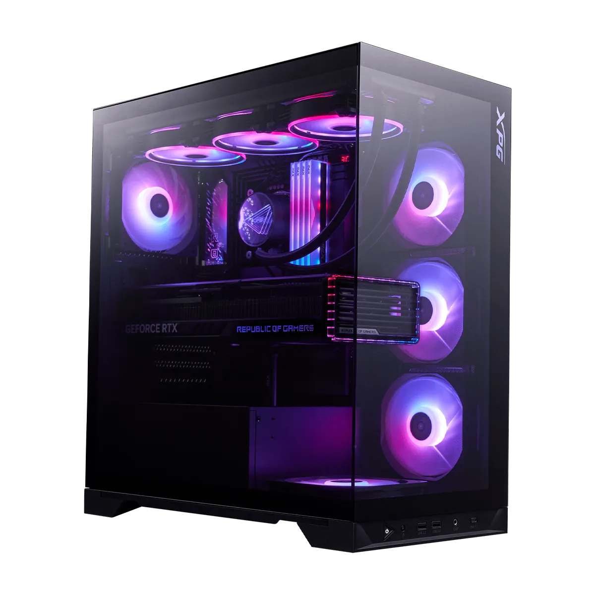 33-29-4-1 کیس گیم ای دیتا ایکس پی جی مدل INVADER X BTF Black - تصویر 1