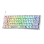 کیبورد باسیم گیمینگ ردراگون مدل K617CT White RGB