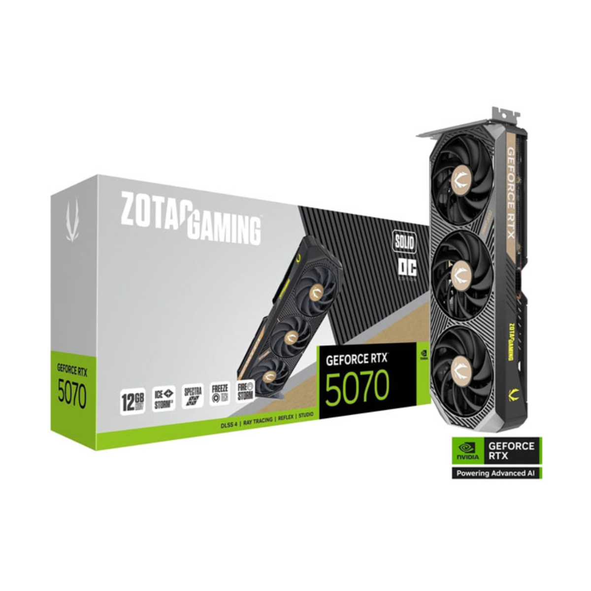 33-38-10 کارت گرافیک مدل ZOTAC GeForce RTX 5070 GAMING SOLID OC 12GB - تصویر 1