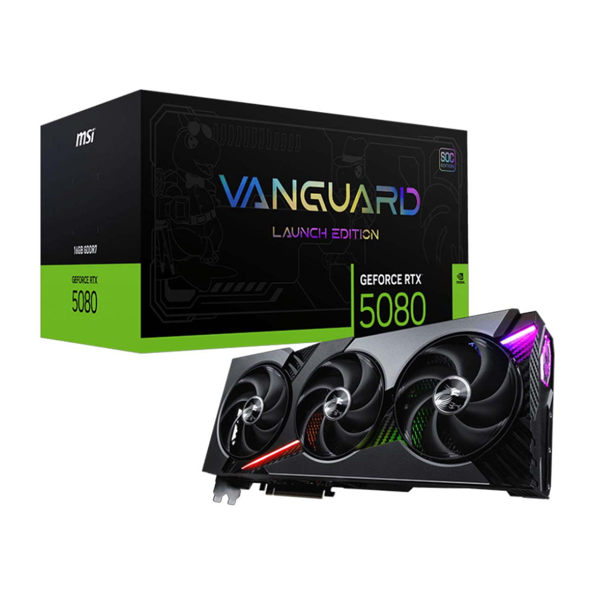 33-5-15-3 کارت گرافیک مدل MSI GeForce RTX 5080 VANGUARD SOC LAUNCH EDITION OC 16GB - تصویر 1