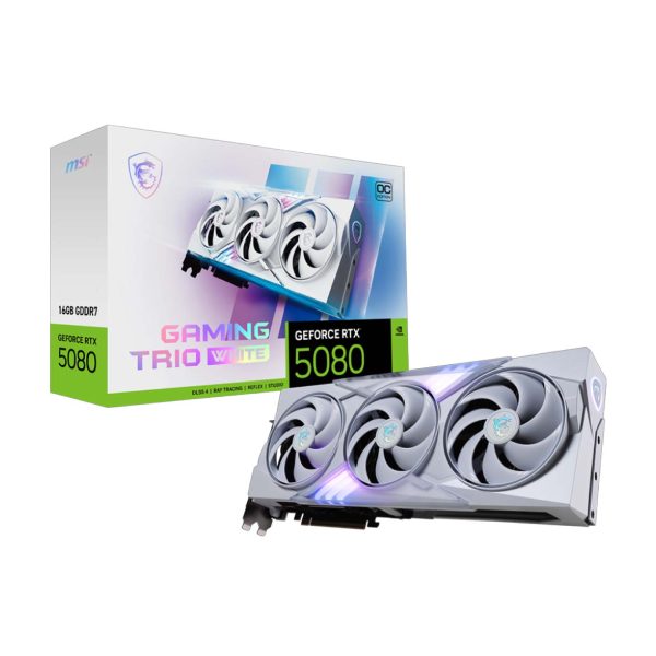 کارت گرافیک مدل MSI GeForce RTX 5080 GAMING TRIO White OC 16GB