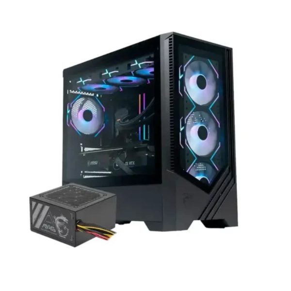 کیس و پاور گیمینگ ام اس آی مدل MAG FORGE M100L + MAG A500N-H