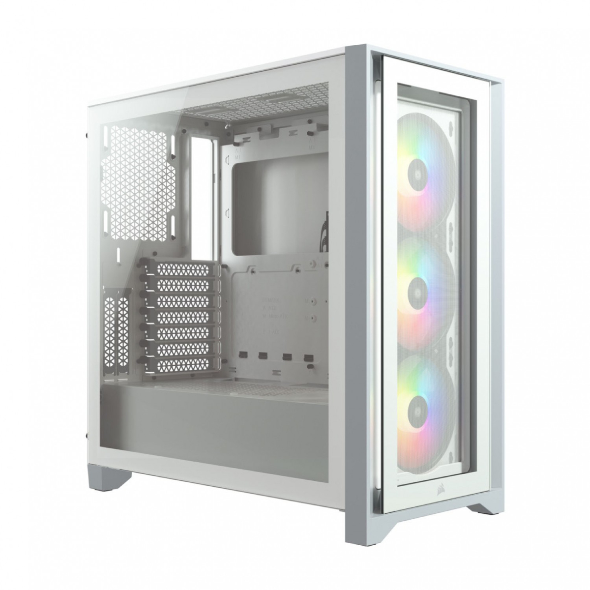 33-8-27-1 کیس گیم کورسیر مدل 4000X RGB TG White - تصویر 1