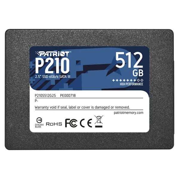 SSD اینترنال پاتریوت 512 P210 SATA