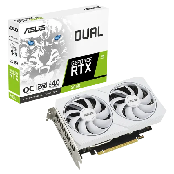 کارت گرافیک ASUS GeForce RTX 3060 White OC Edition Dual 12GB