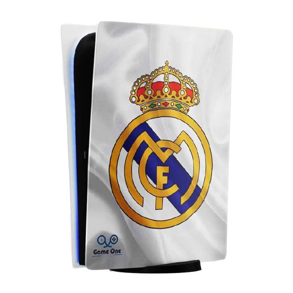 برچسب اسکین محافظ کنسول برای PS5 Standard طرح FC REAL MADRID