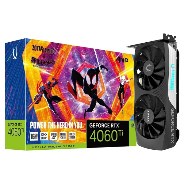 کارت گرافیک ZOTAC GAMING GEFORCE RTX 4060 Ti AMP SPIDER MAN 16GB