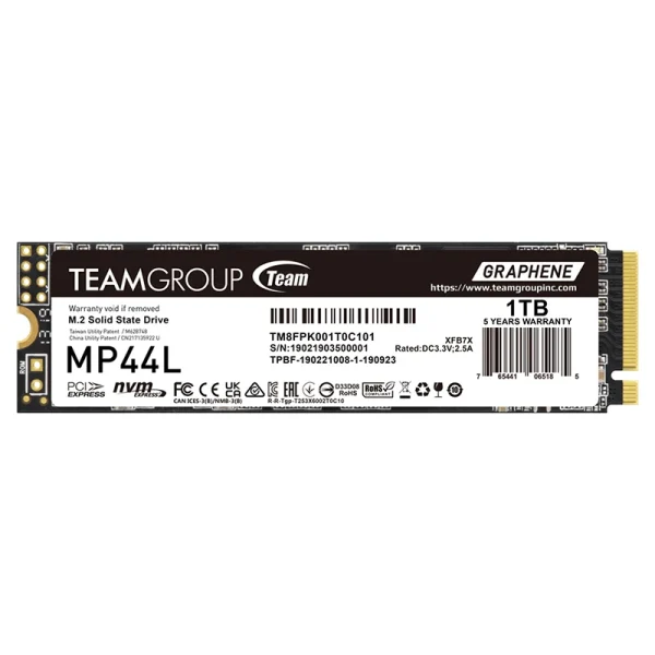 SSD اینترنال تیم گروپ 1TB MP44L NVME