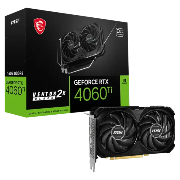 کارت گرافیک MSI GeForce RTX 4060 Ti VENTUS 2X BLACK 16G OC