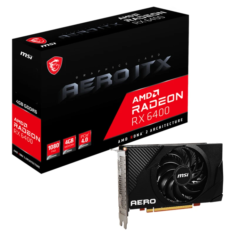 MSI-Radeon-RX-6400-AERO-ITX کارت گرافیک MSI Radeon RX 6400 AERO ITX 4G - تصویر 1